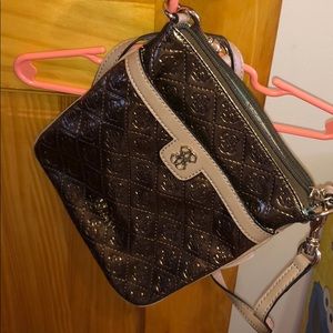 Gold Guess crossbody purse